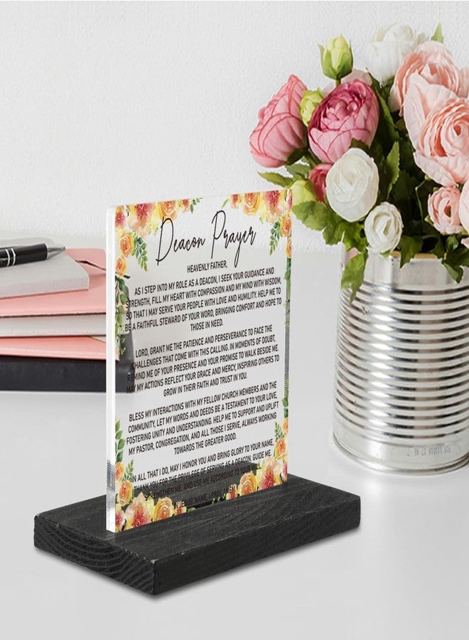 CWGOTC Deacon Appreciation Gift Desk Sign, Ordination Plaque for Deacon Pastor Church Leader, Christian Thank You Desk Decor Inspirational Bible Verse Daily Encouragement Office Display YCT35 - Image 2