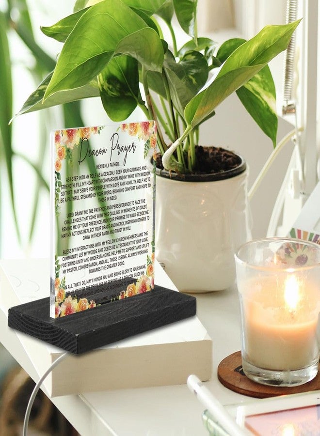 CWGOTC Deacon Appreciation Gift Desk Sign, Ordination Plaque for Deacon Pastor Church Leader, Christian Thank You Desk Decor Inspirational Bible Verse Daily Encouragement Office Display YCT35 - Image 3