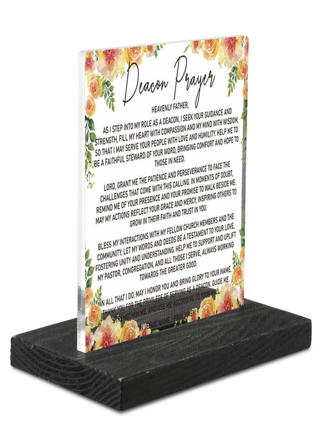 CWGOTC Deacon Appreciation Gift Desk Sign, Ordination Plaque for Deacon Pastor Church Leader, Christian Thank You Desk Decor Inspirational Bible Verse Daily Encouragement Office Display YCT35 - Image 1