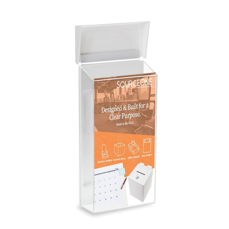SOURCEONE.ORG Source One Outdoor Brochure Holder Acrylic Wall Mounting Literature Dispenser - Image 3