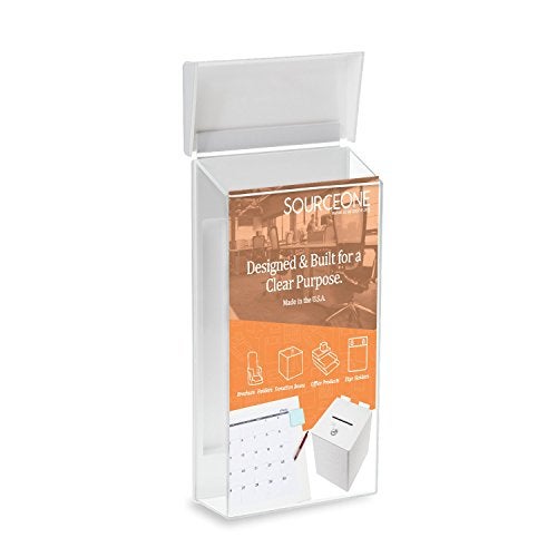 SOURCEONE.ORG Source One Outdoor Brochure Holder Acrylic Wall Mounting Literature Dispenser - Image 1