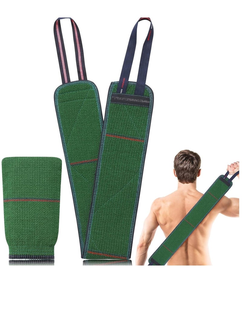 Zikra Exfoliating Glove & Back Scrubber - 2 in 1 Exfoliating Body Scrubber, Back Scrubbers for Use in Shower, Exfoliating Mitt, Body Exfoliator Scrubber - Image 1