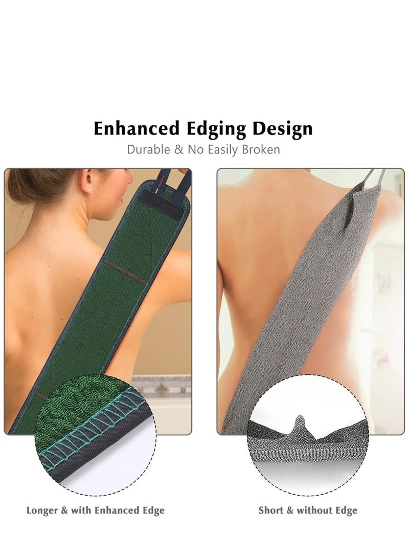 Zikra Exfoliating Glove & Back Scrubber - 2 in 1 Exfoliating Body Scrubber, Back Scrubbers for Use in Shower, Exfoliating Mitt, Body Exfoliator Scrubber - Image 5