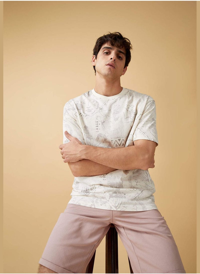 DeFacto Man Relax Fit Crew Neck Short Sleeve T-Shirt  - Image 3