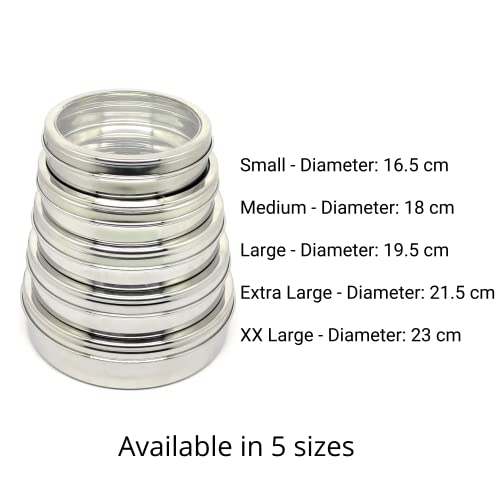 NYRA® Stainless Steel Food-Grade Flat Storage Container with Transparent Lid, 1100 ml, Silver Multipurpose Storage Box - Image 5