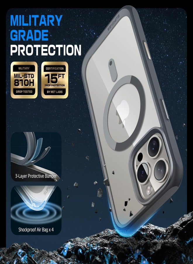 سوبكيس جراب SUPCASE لهاتف iPhone 16 Pro Max مع زر تحكم بالكاميرا (يونيكورن بيتل ماج)، [متوافق مع MagSafe] [حماية فائقة] جراب هاتف مغناطيسي شفاف رفيع مقاوم للصدمات، رمادي - Image 5