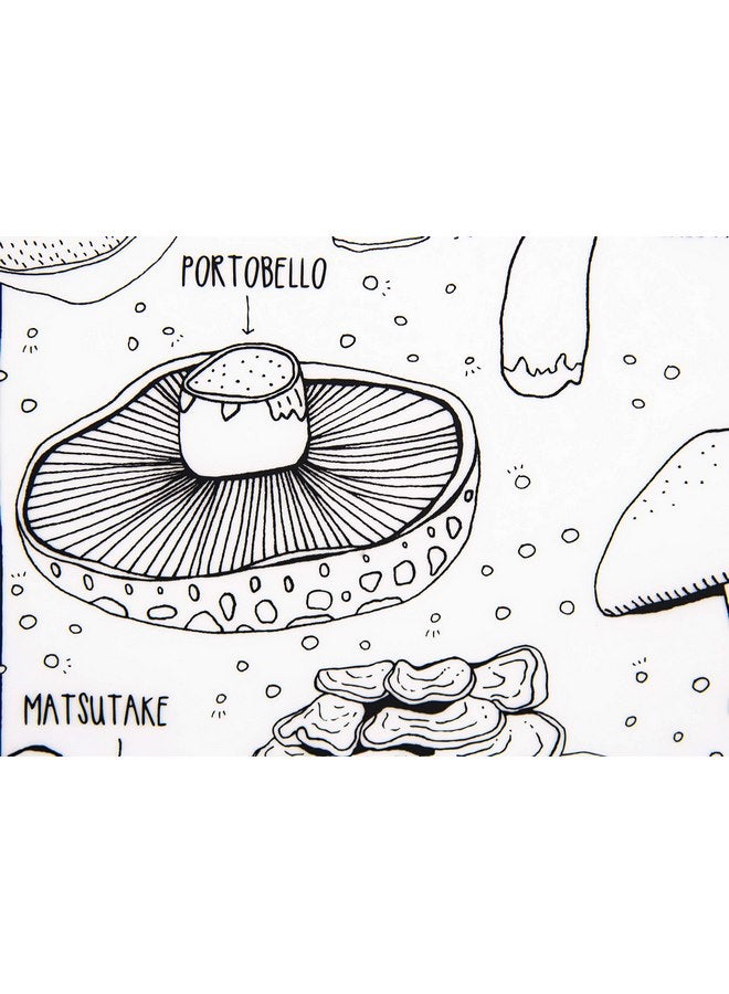 modern-twist MODERN-TWIST Waterproof, Dishwasher Safe Mark, Mat & Marker Set, Mighty Mushrooms  - Image 3