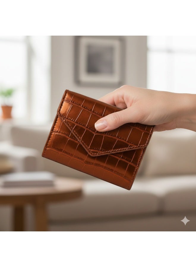 زوبا محفظة للنساء لحمل بطاقات الائتمان و حافظة لبطاقة الهوية الصراف الآلي محفظة نقود جلد (هافان) - Image 2