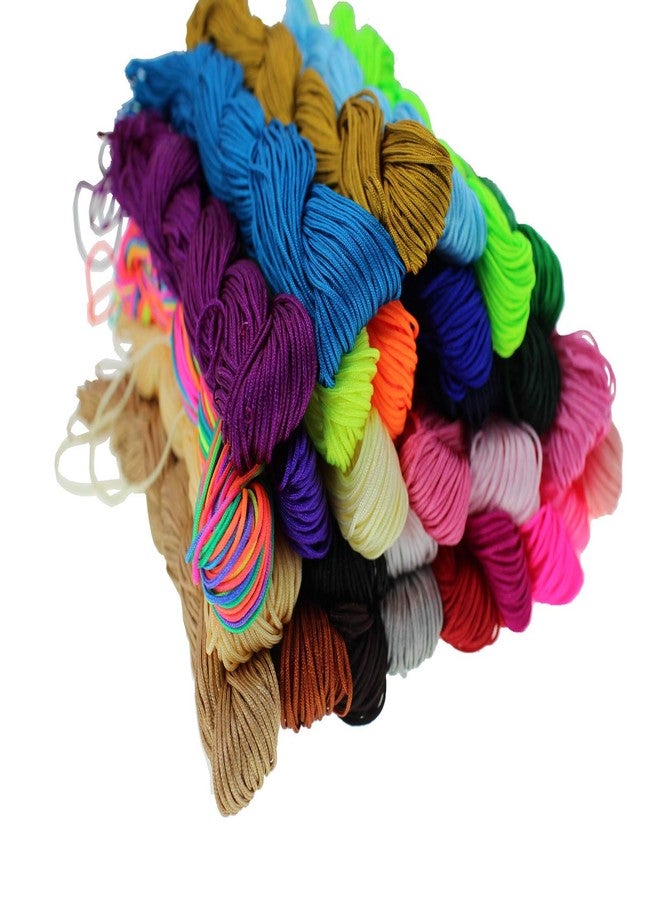 Pamir Tong 1mm Chinese Knotting Cord 900 Yards Assortment Braided Nylon Bracelet Beading Cord Beading String for Lanyard-Bracelet-Necklace-DIY Crafts- Kumihimo Supplies & Jewelry Making - Image 2