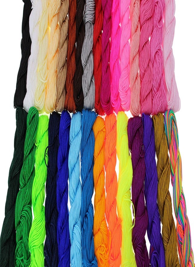 Pamir Tong 1mm Chinese Knotting Cord 900 Yards Assortment Braided Nylon Bracelet Beading Cord Beading String for Lanyard-Bracelet-Necklace-DIY Crafts- Kumihimo Supplies & Jewelry Making - Image 1