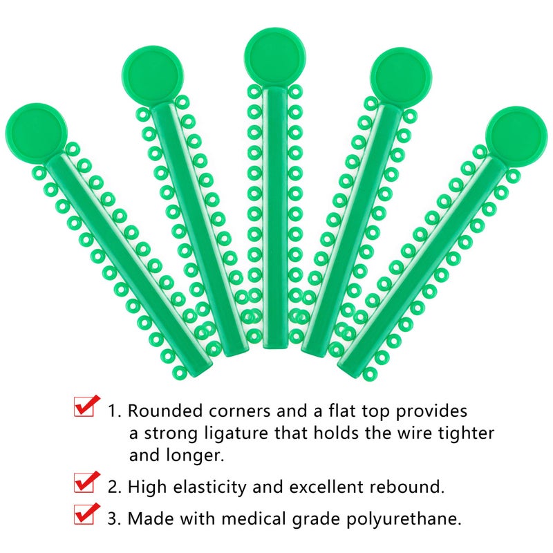 LOVEWEE Dental Orthodontic Ligature Ties and Orthodontic Ligature Gun Tools Teeth Orthodontic Ligature Ring Rubber Bands Multi-Color(1040 Pcs/Bag) - Image 5