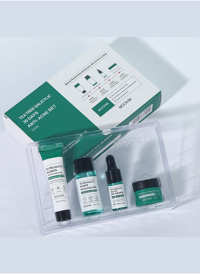 MOOYAM - Tea Tree Salicylic Acid Acne Treatment Skincare Gift Set Can Sterilize Reduce Inflammatio - Image 1