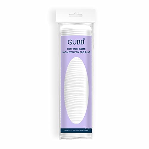 GUBB Hypoallergenic 100% Cotton Pads For Face Cleansing & Makeup Removal - Made of pure cotton | Safe for skin | Suitable for Women | Deep cleansing | Round shape, Non Woven - 100 Makeup Remover Pads, Pack Of 4 - Image 1