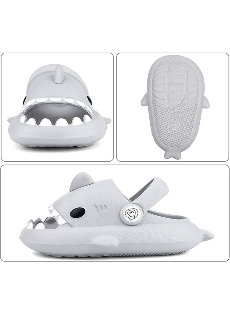 DubaiGallery Funny Cartoon Shark Sandals Kids Slip-On EVA Clogs Soft Comfortable Waterproof Lightweight Summer Beach Outdoor Indoor Casual Footwear - Image 2
