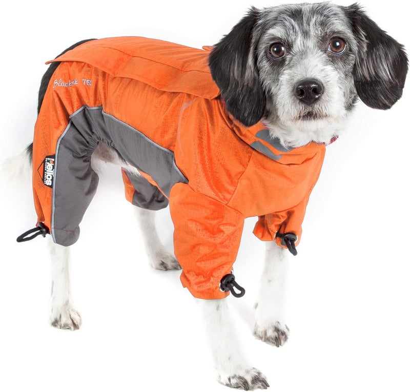 PuTwo DOGHELIOS Blizzard FullBodied ComfortFitted Adjustable and 3M Reflective Winter Insulated Pet Dog Coat Jacket w Blackshark Technology Large Orange - Image 1