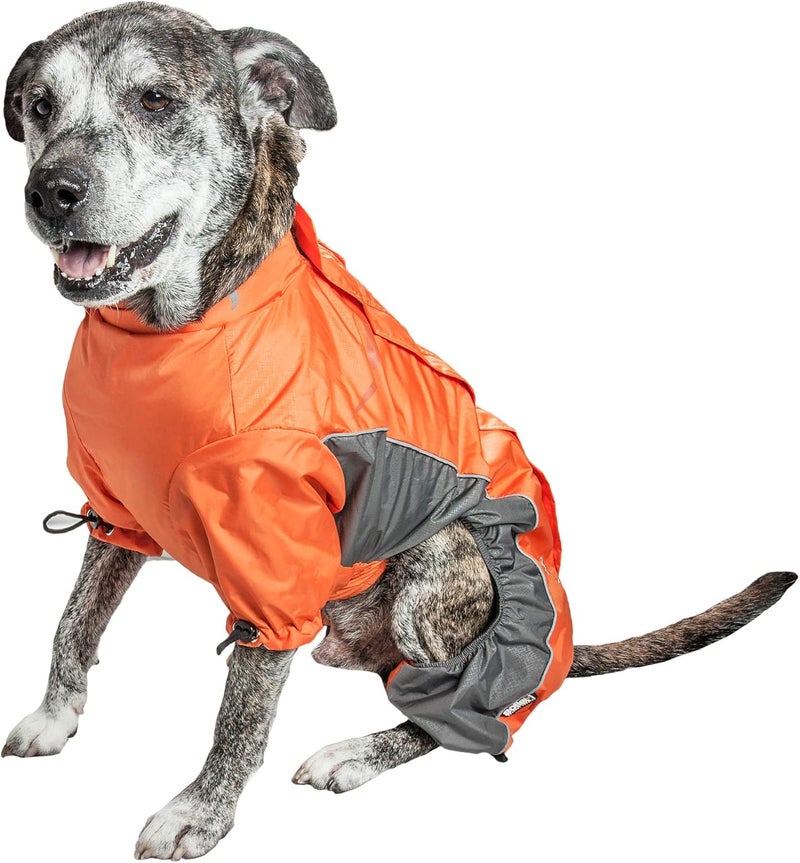 PuTwo DOGHELIOS Blizzard FullBodied ComfortFitted Adjustable and 3M Reflective Winter Insulated Pet Dog Coat Jacket w Blackshark Technology Large Orange - Image 2