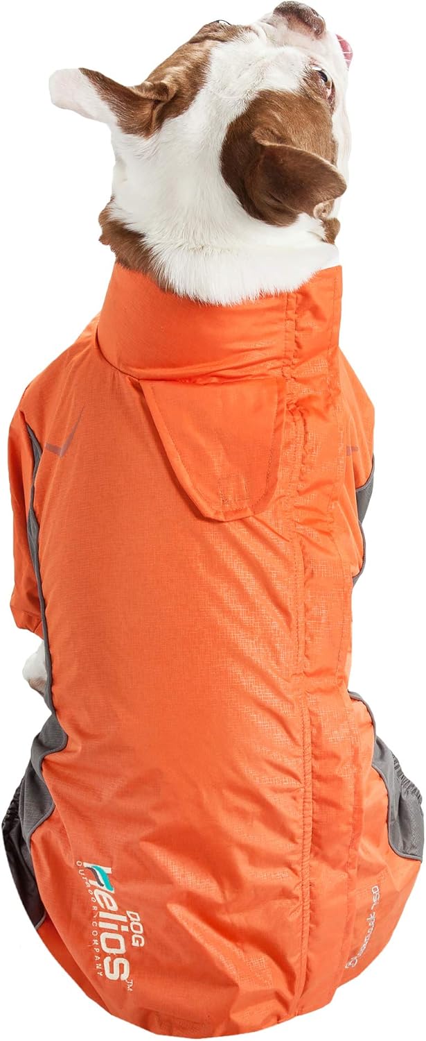 PuTwo DOGHELIOS Blizzard FullBodied ComfortFitted Adjustable and 3M Reflective Winter Insulated Pet Dog Coat Jacket w Blackshark Technology Large Orange - Image 3