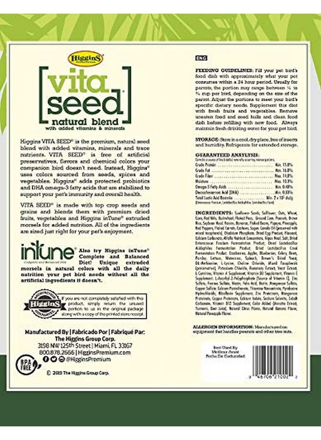 HigginS 2 Pack Of Vita Seed Natural Blend Parrot Food, 5 Pounds Each  - Image 2