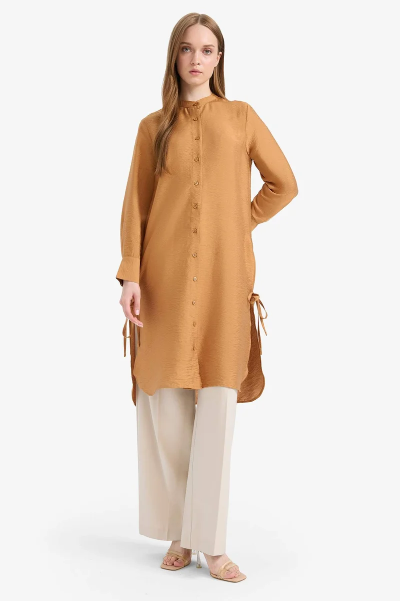ديفاكتو Regular Fit Basic Long Sleeve Shirt Tunic