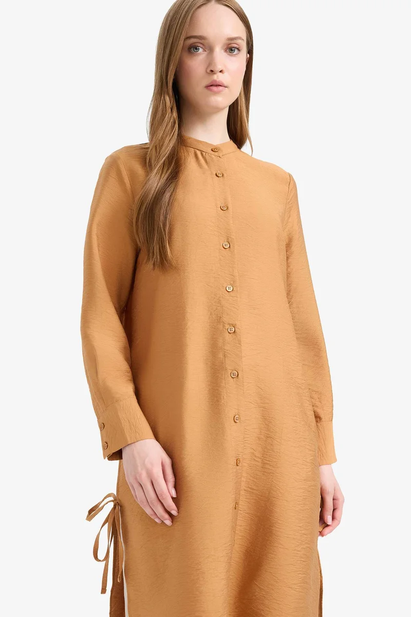 ديفاكتو Regular Fit Basic Long Sleeve Shirt Tunic