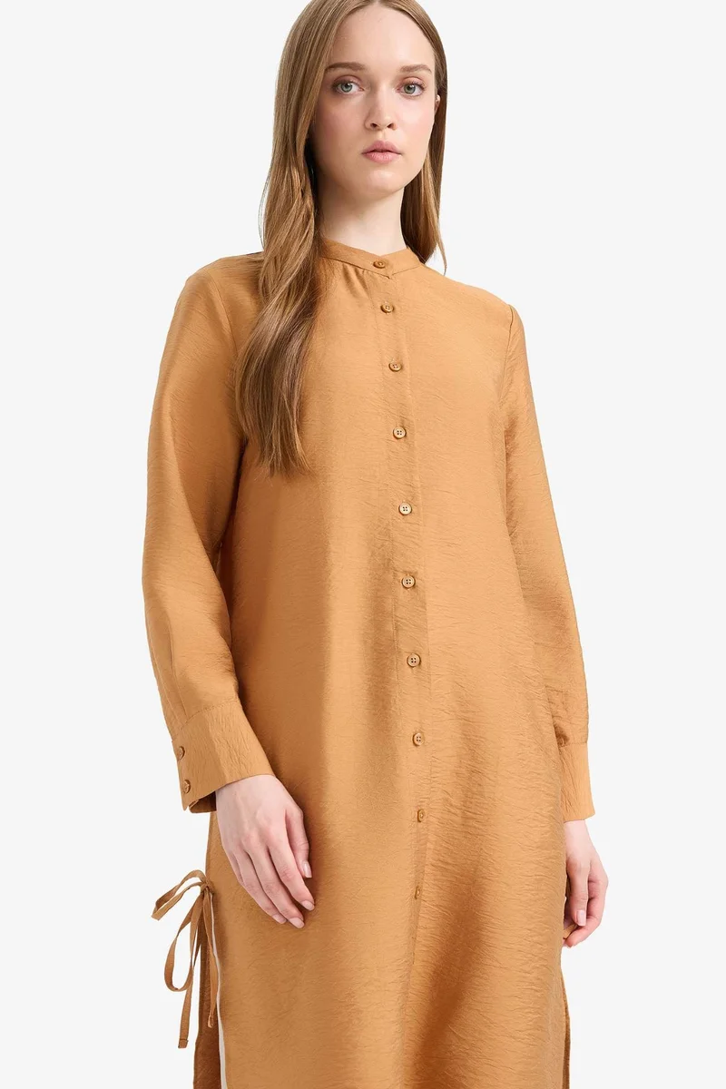 ديفاكتو Regular Fit Basic Long Sleeve Shirt Tunic
