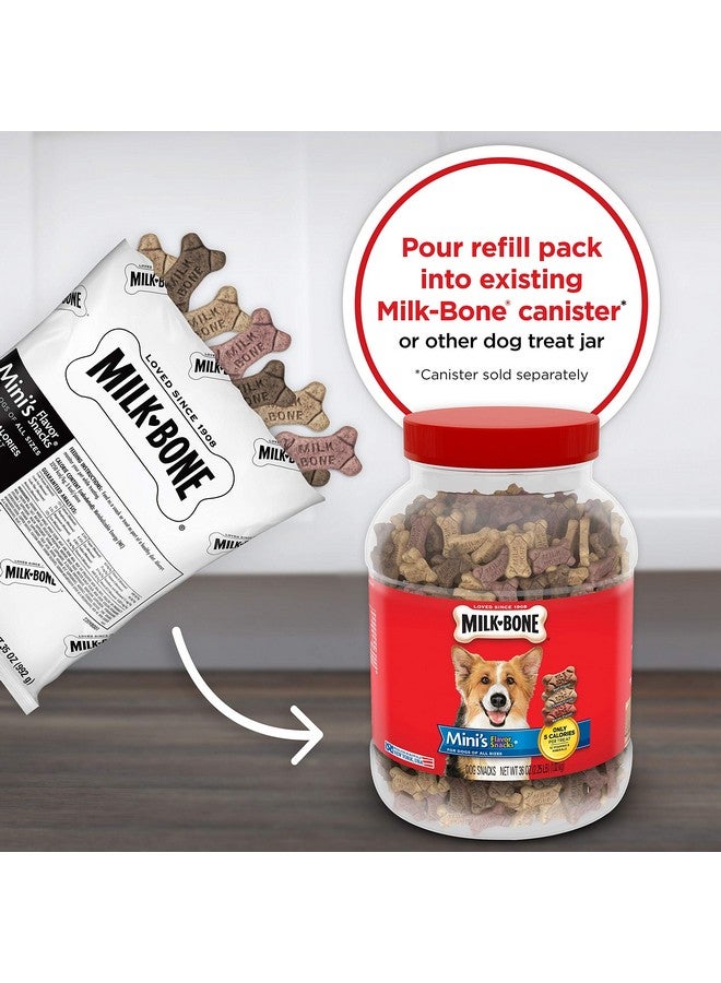 MILK-BONE Milk-Bone Mini's Flavor Snacks Dog Treats, 35 Ounce Refill Packs (Pack of 2) Crunchy Texture Helps Reduce Tartar  - Image 3
