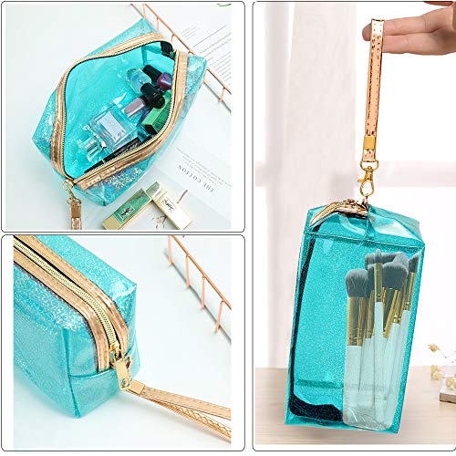 Meetory 5 Pack Waterproof Cosmetic Bag Portable Translucent Makeup Bag Zippered Travel Toiletry Pouch for Vacation, Bathroom, Organizing - Image 5