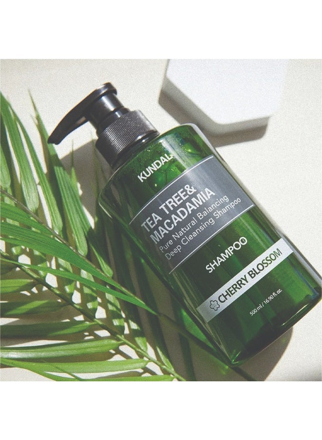 KUNDAL Tea Tree & Macadamia Shampoo - Cherry Blossom 500ml - Image 3