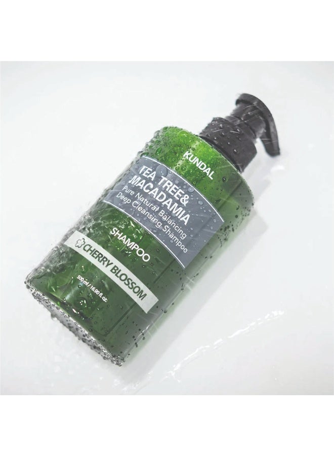 KUNDAL Tea Tree & Macadamia Shampoo - Cherry Blossom 500ml - Image 4
