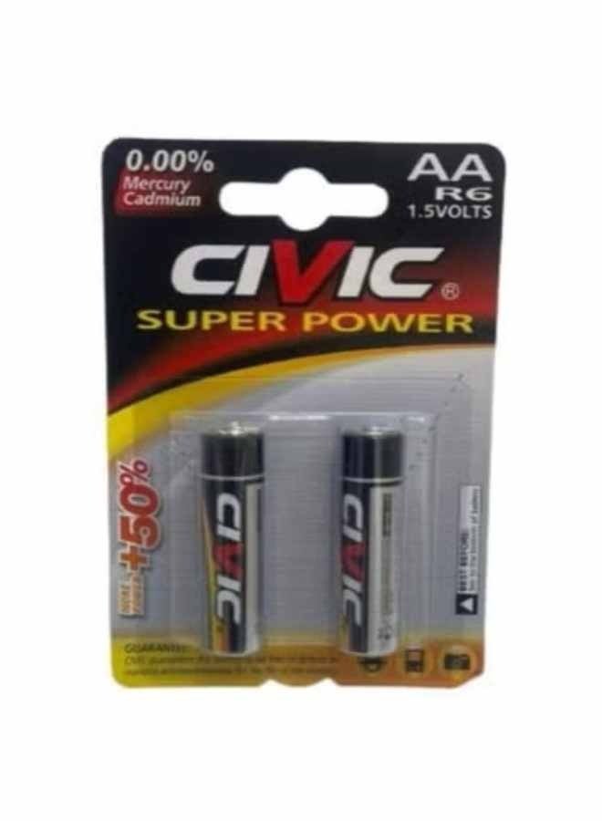 قطعتان من بطاريات AA بحد أقصى