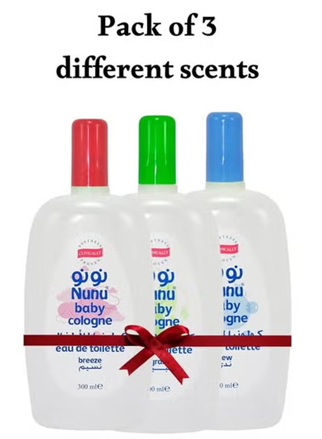 NONO Eau de toilette cologne spray for children 3 in 1, multi-colored and multi-scented