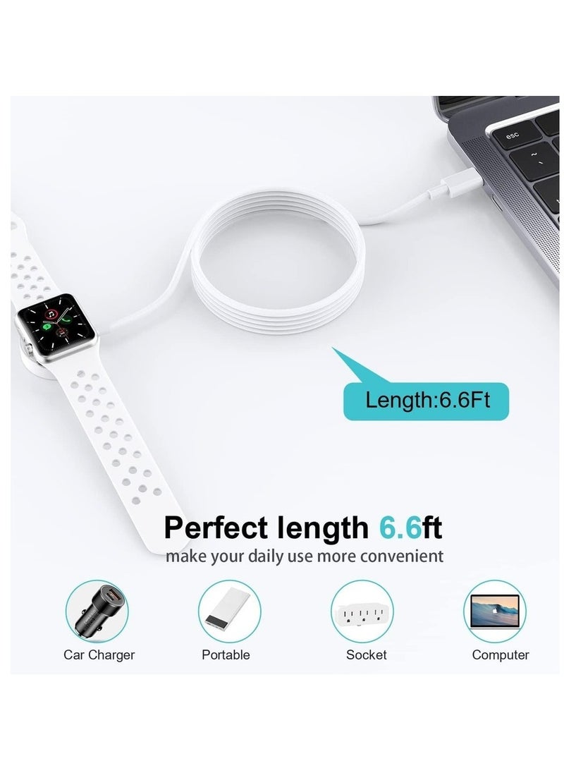 Generic For Apple Watch Charger USB C 1m for IWatch Charger Compatible With Apple Watch Ultra/8/7/6/5/4/3/2/1/SE - White  - Image 4