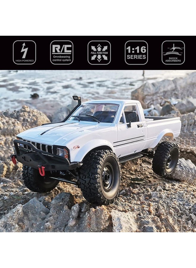 RC Crawler, Lightweight And Portable Climbing Vehicle, Throttle And Steering Control Pickup Truck, Remote Control Off Road Rock Crawler For Kids And Adults, (1pc, White) - Image 2