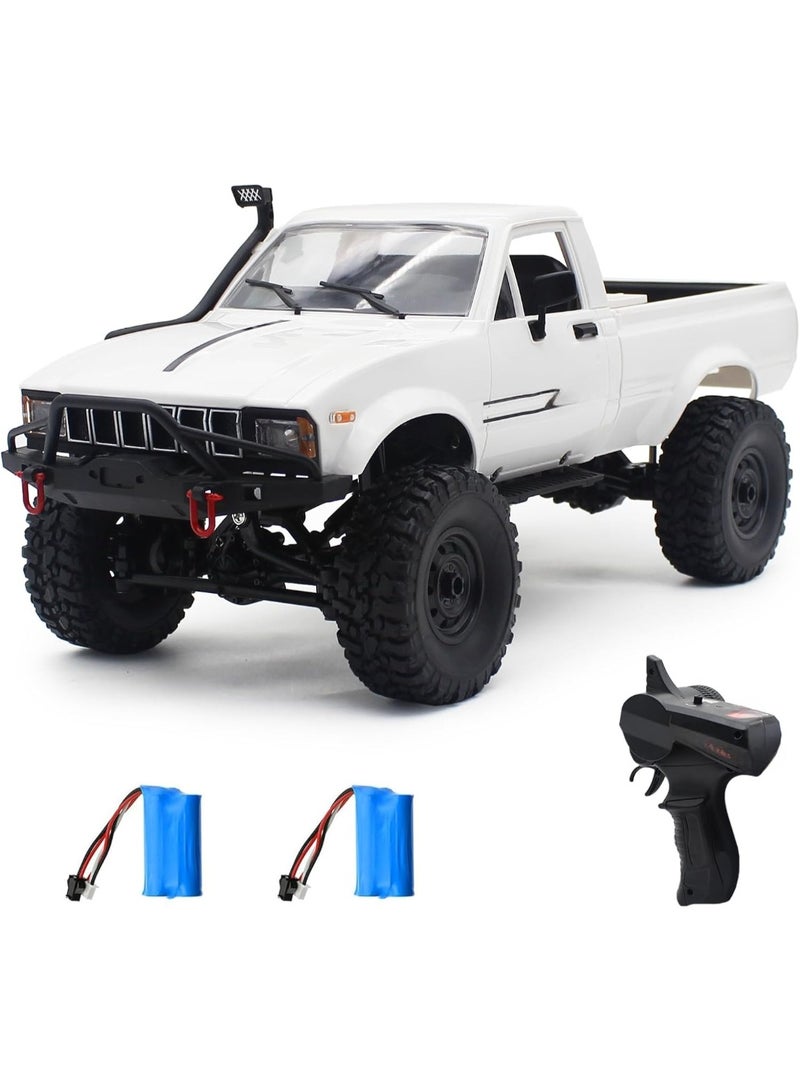 RC Crawler, Lightweight And Portable Climbing Vehicle, Throttle And Steering Control Pickup Truck, Remote Control Off Road Rock Crawler For Kids And Adults, (1pc, White) - Image 1