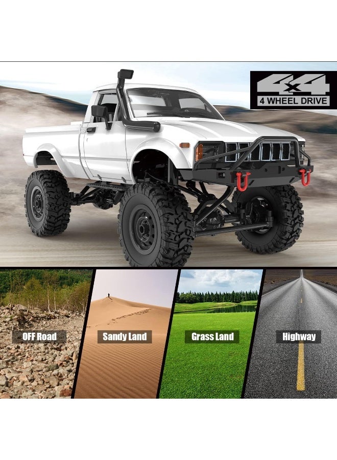 RC Crawler, Lightweight And Portable Climbing Vehicle, Throttle And Steering Control Pickup Truck, Remote Control Off Road Rock Crawler For Kids And Adults, (1pc, White) - Image 3