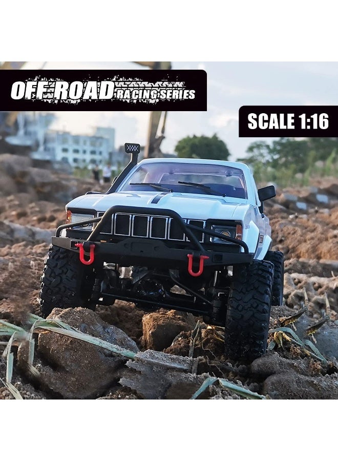 RC Crawler, Lightweight And Portable Climbing Vehicle, Throttle And Steering Control Pickup Truck, Remote Control Off Road Rock Crawler For Kids And Adults, (1pc, White) - Image 4