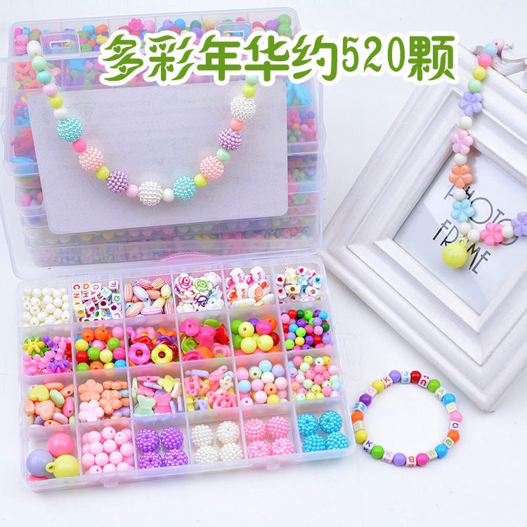 24 Grid Set Diy Toy Puzzle Handmade Intelligence Development Girl Creative Bracelet Necklace Making Children Beaded - Image 5