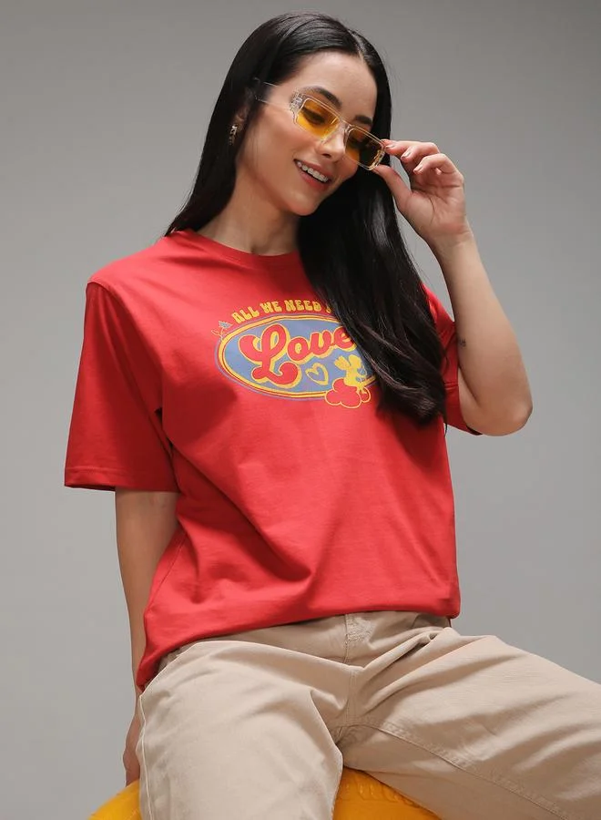 Dillinger Women Oversized Printed T-Shirt