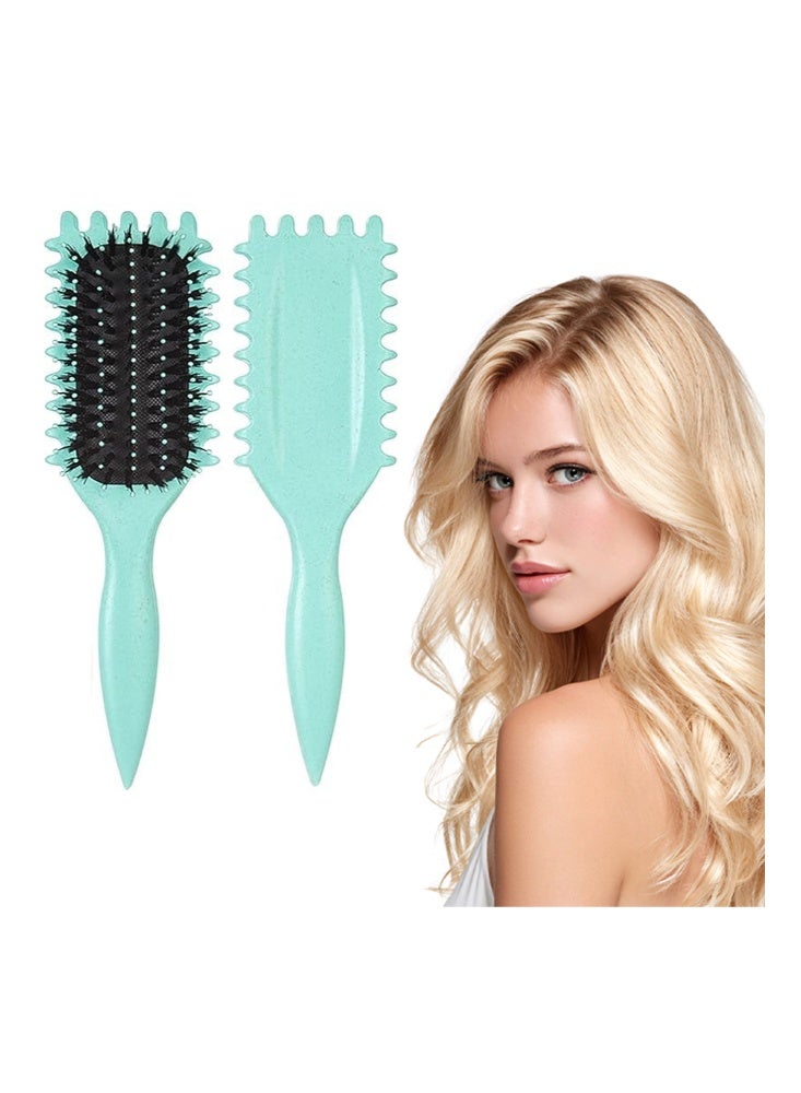 Bezzimo Curly Hair Brush Styling-Curly Hair Comb, Wet Dry Detangler Hair Brush, The Essential Tool For Shaping And Styling Your Curls, Achieve Perfectly Defined Curl (Green) - Image 1