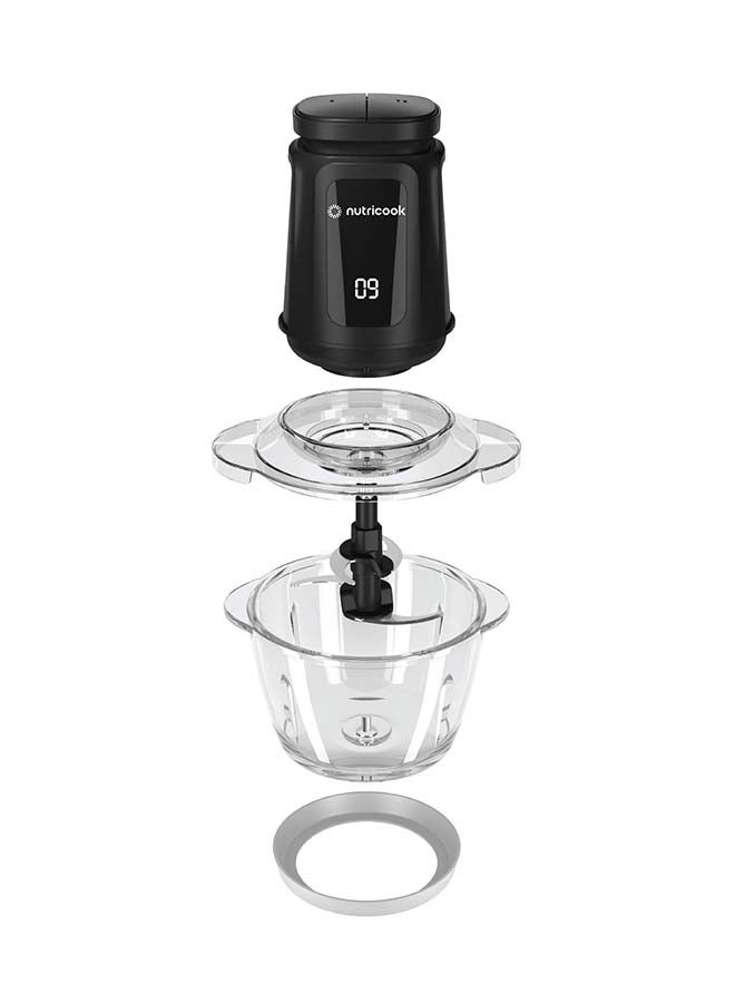 nutricook Choppi 1.2L Chopper 500 W NC-CH1200 Black - Image 2