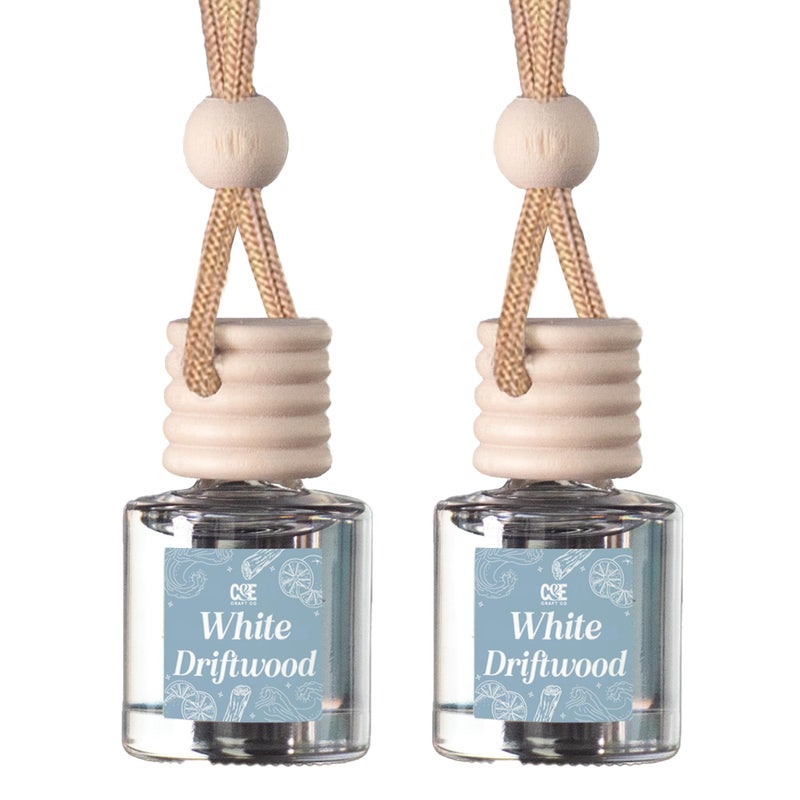 CE CRAFT CANDECraftCo Car Air Hanging Fragrance Oil Car Auto Freshener for Essential Oils Scents Fragrance Aromatherapy Automobile Diffuser Long Lasting White Driftwood - Image 3