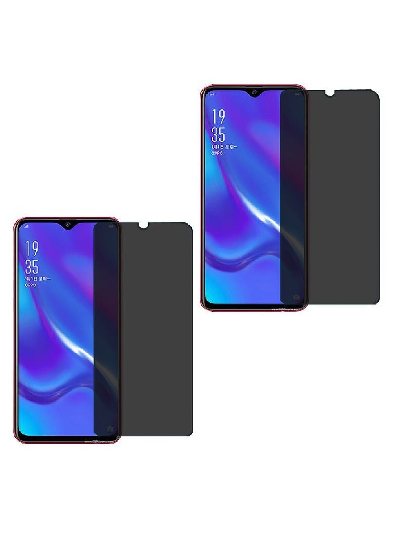 Super 2 Pieces Tempered Glass Screen Protector Anti-Spy Privacy  Designed For Oppo F11 Full Screen Coverage And Bubble Free - Image 1