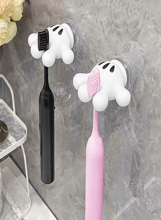 ISTORE Cute Cartoon Mouse Toothbrush Holder Wall Mounted Plastic Hook, Multi Function Cartoon Utility Hook for Bathroom Decor, Kitchen, Shower, Towel, Keys and Plug Holder, Pack of 2 - Image 2