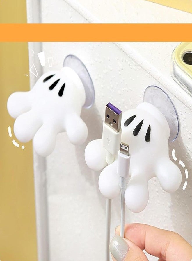 ISTORE Cute Cartoon Mouse Toothbrush Holder Wall Mounted Plastic Hook, Multi Function Cartoon Utility Hook for Bathroom Decor, Kitchen, Shower, Towel, Keys and Plug Holder, Pack of 2 - Image 3