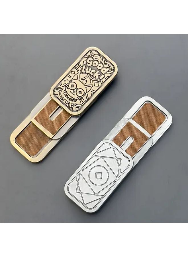 Silvery Lucky Cat Fingertip Gyroscope 3 Adjustable Levels Unlimited Push Creative Gift - Image 5