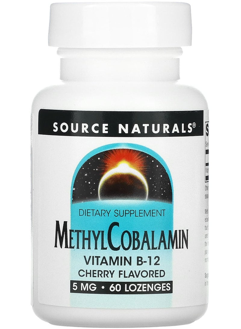 MethylCobalamin Vitamin B12, Cherry, 5 mg, 60 Lozenges