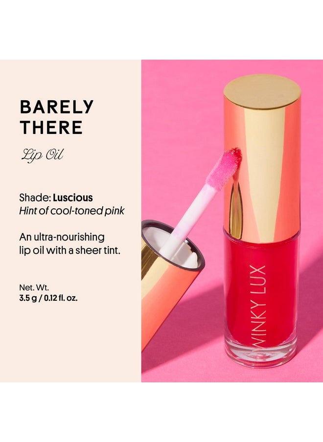 Winky Lux Winky Lux Barely There Sheer Tinted Lip Oil, Hydrating Lip Gloss Tint, Tinted Pink Glossy Lip Balm, Juicy Non Sticky Lip Gloss, Pink Lip Oil & Lip Tint with Jojoba Oil, Lucious  - Image 2