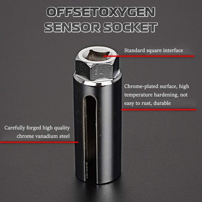 GOHAWKTEQ Automotive Oxygen Sensor Socket Removal Tool Wrench and Thread Chaser Set 5Pcs - Image 3