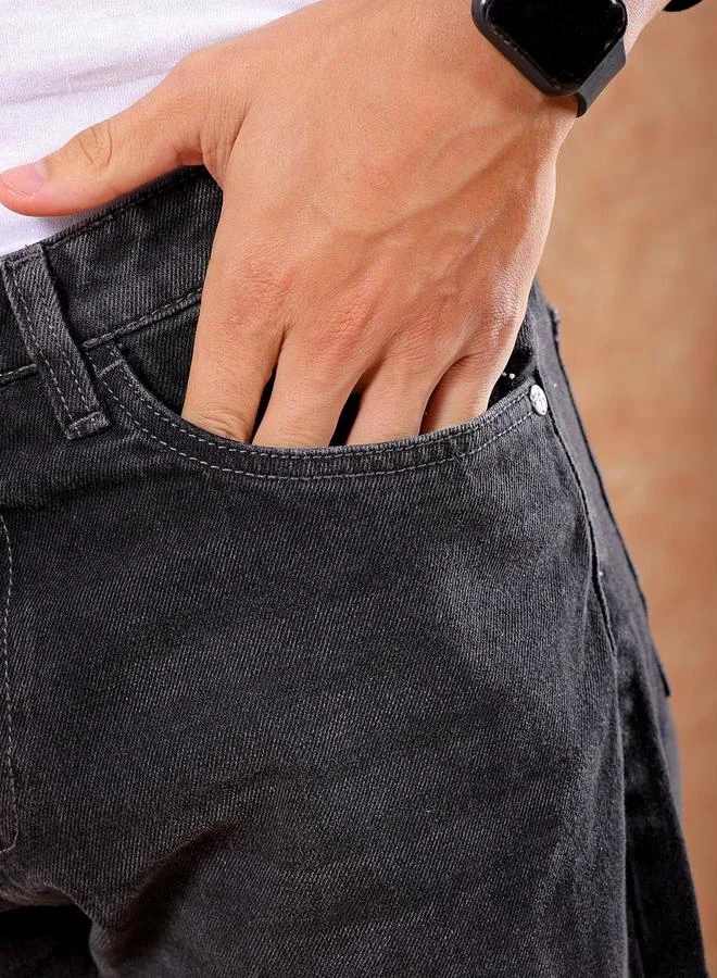 The Indian Garage Co The Indian Garage Co Men Slash Knee Straight Fit Jeans