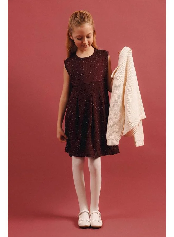 Perendi Girl's Knit Cardigan Dress – Special Occasion Set.